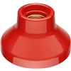 ledscom.de Plafoniera/porta lampada ELEKTRA, porcellana, rosso lucido, 1x E27 max. 300W