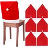 Octonyluck Natale Copertura della Sedia, 6 Pezzi Coprisedie Natale Cappello di Babbo Natale Copri Sedia Copertura Christmas Chair Cover Decorazione Natalizia Festa