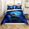 Homewish Set di biancheria da letto per ragazzi e adolescenti, decorazione per la stanza dei giochi, coperta per bambini e ragazzi blu, gamepad stampato, decorazione copriletto, 135 x 200 cm