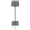 Palmina 842,lampade da tavolo senza fili,lampade da tavolo ricaricabili E Dimmerabile In Alluminio,abat jour senza fili 4400mah,Protezione IP54,luce da tavolo esterno/Interno/Grigio