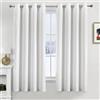 MIULEE Tende per Interni Corte Oscuranti Termiche 2Pz 140x160cm Bianco | Tessuto oscurante e termico per soggiorno e camera da letto, aiuta a ridurre luce, caldo e freddo.