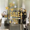 kina UVSD0144 Transparent Removable Repositionable Window Sticker for Window Glass Shop Windows Stickers Winter Sales Discounts Occasions 2 Sheets 45x35 cm