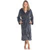 ZOLLNER Accappatoio in Microfibra Unisex, tg. M, Grigio