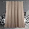 Popkozzi Tenda da doccia lunga in tessuto beige: cachi tortora marrone chiaro, antimuffa, resistente alla muffa, idrorepellente, lavabile, in poliestere, tenda da bagno in stile lino, 183 x 200 cm