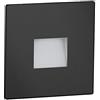 ledscom.de Lampada LED per scale/apparecchio da incasso a parete FOW per interni ed esterni, downlight, angolare, nero, 85 x 85 mm, bianco freddo
