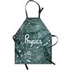 ABAKUHAUS Scuola Grembiule, Fisica e matematica della scuola, Comodo per la Cucina Unisex con Collo Regolabile per Cucinare Cuocere Arrostire e Giardinaggio, Army Verde Bianco