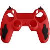 JZ Fire Anti-Slip PS5 Controller Caso, Morbida Gomma Caso Protector Per ps5, Silicone PS5 Controller Cover con Pollice Grip Gaps Lavabile -Red