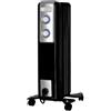 Orbegozo RN 1000 Radiatore Olio 5 Elementi 1000W Luce LED Termostato Regolabile Raccoglitori Rotelle