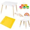 roba x Play-Doh Set Tavolo e Sedia per Bambini in Legno Certificato FSC - Con 6 Barattoli di Pasta Modellabile, 3 Strumenti, Tappetino Creativo 3D - da 3 Anni