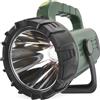 EMOS Faro a LED a batteria per esterni, con tracolla e supporto, super luminoso, 700 lm, 370 m, durata della luce 4-11 ore, impermeabile IP43, resistente agli urti, 2 sorgenti luminose separate, cavo