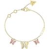 Bracciale Farfalla GUESS Donna JUBB04103JWYGWHS - Metallo Dorato Con Finitura Lucida - Chiusura Regolabile (15-18 Cm)