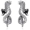 HUKKUN Orecchini serpente in argento sterling, orecchini gotici, giacche per donne, gioielli serpente, regalo per gli amici