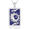 enjoylifecreative Collana con ciondolo di tarocchi The Lovers/Moon/Sun/Strength/Ace of Swords, in argento Sterling 925, con teschio, sole, luna, ciondolo, collana, gioielli tarocchi, regali per donne