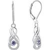 starchenie Starnny Orecchini Donna Argento 925,Orecchini Infinito with 3A Zirconia Cubica Dicembre Birthstone Colore Tanzanite Color con Placcato in oro Bianco Regali di Gioielli per Donna
