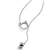 Dankadi Collana con ciondolo di piccolo gatto campanellino in argento Sterling 925, 18 45 cm, collana animale catena di clavicola carina 11 x 11 x 5 mm, regalo di gioielli per donna