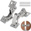 EFUTURETIME 2 x Cerniere Armadi Mobile Ante 175° con Smorzamento Idraulico, Soft Close Cerniere con 18 Viti
