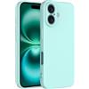 Captor Cover iPhone 16 Custodia Colorata in Silicone Liquido, Antiurto, Flessibile, Bordo Rialzato per Schermo e Protezione Fotocamera, Morbida Con Microfibra Interna per iPhone 16 Cover (Verde Menta)