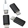 WASRUYI Adattatore usb c femmina a lightning maschio(3pack)per iPhone 14 pro max ricarica rapida connettore type-c cavo per Apple MFi Certified per iPad convertitore presa cavetto tipo c adattatori caricatore