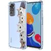 BORYA Cover per Xiaomi Redmi Note 12 Pro 4G, Transparent Morbida Silicone TPU Bumper Custodia, Ultra Sottile Antiurto Setoso Semplice Elegante Pattern Case, Sei gatti