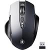 Uineer mouse wireless ricaricabile, [Aggiornato], mouse senza fili 2.4G USB, display a batteria visibile, 4 livelli DPI regolabili, mice pc wireless ricaricabileper PC per il gaming e l'ufficio