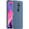 HULLIN Custodia per Telefono in Silicone Colorato, Adatta per Redmi Note 8 Pro (6.53) - Grigio lavanda