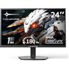 Minifire Mnifire MFG24F4L Monitor Gaming 24 Pollici 180Hz, Full HD (1920x1080), PC Schermo IPS, 1ms, AMD FreeSync, HDMI 1.4, DisplayPort 1.2, sRGB 110%, 300Nits, VESA, Inclinazione Regolabile, Eye Care