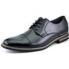Bruno Marc DREAM PAIRS Bruno Marc Scarpe Eleganti Uomo Scarpe Oxford Uomo Stringate Derby Basse Oxford Vintage Elegante Nero Prince-6 Taglia 44EU/10.5US