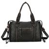 Rullar Donna Hobo Borsa a mano e Portafoglio Tote Satchel PU Pelle Cerniera Borse a tracolla Borse a spalla Nero