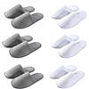 Teceyfeet Set di Pantofole per Ospiti Lavabili, 4-6 Paia di Pantofole Unisex Set Invernali Calde Pantofole per Ospiti da Donna Pantofole in Feltro Antiscivolo in Velluto di Alta Qualità Ideali per
