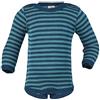 Engel - Body a maniche lunghe in lana vergine biologica e seta per bambini Ghiaccio/blu marino 50-56