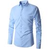 Generic Polo Uomo Manica Lunga Autunno Inverno Camicia Uomo Manica Lunga T Shirt Uomo Manica Lunga Magliette Uomo Manica Lunga Polo Uomo Manica Lunga Taglia Forte Azzurro 6XL