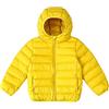 Cozomiz Bambini Invernale Piumino Ragazze Cappotti Imbottiti Leggeri Invernali Cappotto con Cappuccio Manica Lunga Outfits Giubbotto Giacca Outwear Vestiti 3-4 anni Giallo