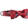 lionet paws Collare per cani natalizio con papillon durevole regolabile confortevole cotone collare per gatto, collo 20-30 cm XS