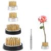 DBREAKS Perno Disposizione Fiori Rotondo, 4 Pezzi Ikebana Kenzan, Disposizione dei Fiori Pin, Supporti Rotondi per Fiori per composizioni Floreali, Flower Frog Rana Rotonda ottone(23mm/34mm/40mm/46mm)