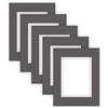 nielsen Conservation Passepartout cartone 1,5 mm, set di 5, formato esterno 24x30 cm per formato immagine 15x20 cm, grigio grafite con struttura