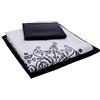 Euromoda Mandala Frame Copripiumino Cotone, Bianco, Nero, Letto da 90