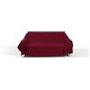 Italian Bed Linen Telo Copridivano Tinta Unita Max Color - Telo Arredo Divano Made in Italy - Telo Copritutto 100% Cotone, Bordeaux, 1 Posto