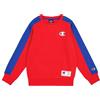 Champion Legacy Retro Sport B (306850) -Ultralight Soft Compact Fleece Crewneck Felpa, Vermiglione/Blu Profondo (CRD/BAI), 9-10 Anni Bambino