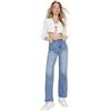 Trendyol Herren Mittlerer Bund Wide Leg Jeans, Light Blue, 34 da Donna