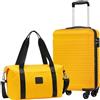 COOLIFE Ryanair Trolley Bagaglio a Mano 55×35×20 e Borsone da Viaggio 20L(40x25x20cm) Set di Valigie, Valigia Bagaglio a Mano, Chiusura a Combinazione Laterale con TSA