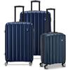 RONCATO ELEMENT 2.0 Set 3 Valigie Trolley | Grande, Medio e Cabina | Rigido, 4 ruote - Blu Notte
