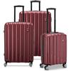 RONCATO ELEMENT 2.0 Set 3 Valigie Trolley | Grande, Medio e Cabina | Rigido, 4 ruote - Bordeaux