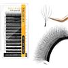 NAGARAKU 5D W Estensioni Delle Ciglia Nuova Versione 2.0 Camelia Ciglia Ciuffetti Prefabbricate A Forma Di Petalo Naturalmente Morbide Prefabbricate Voluminose Premade Fans Lash Nere (0.07mm D 9mm)