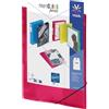 Viquel - Raccoglitore in plastica con elastico - Tasca personalizzabile - Formato A4 - Alta qualità - Made in France - Rosso lampone traslucido