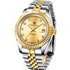 RollsTimi Pagani design Orologio Automatico da Uomo, Movimento Meccanico Automatico Giapponese, Elite Business Watch, Acciaio Inox, Moda Casual, Resistente all'Acqua fino a 100m… (Oro diamante 1645- PQ)