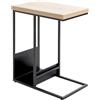 HAKU Tavolino in rovere chiaro, nero, MDF, metallo, tavolino da salotto piccolo - Dimensioni: L 30 x A 60 x P 50 cm Stile: Moderno