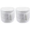 TUKEVA 2 Pezzi 3 Metri Bende da Boxe Bende da Boxe in Cotone Bende per Arti Marziali Sports Fasce Boxe Hand Wraps per Arti Marziali Muay MMA Kickboxing Punzonatura Allenamento Hand Wraps (Bianco)