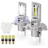 Teguangmei Lampadine LED H4 90W 18000LM 6500K Bianco Lampadine per Fari Auto con Ventola di Raffreddamento, HB2 9003 Abbaglianti e Anabbaglianti, 1:1 Sostituzione Lampada per Alogena e Xeno, 2 Pezzi