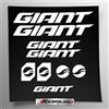 Stickersland Kit adesivi compatibile con telaio MTB Mountainbike e casco | decals sticker Decalcomanie bici scritte loghi | Stickersland® GIAN (Bianco Lucido)