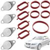 Twowinds Kit Annullare Farfalle Collettore Aspirazione (22mm) Compatibile con BMW E87 E46 E90 E39 E60 E61 E65 E83 E53 - Rimozione Swirl Flap - Eliminazione Valvole Swirl (4 tappi, 9 Guarnizioni)